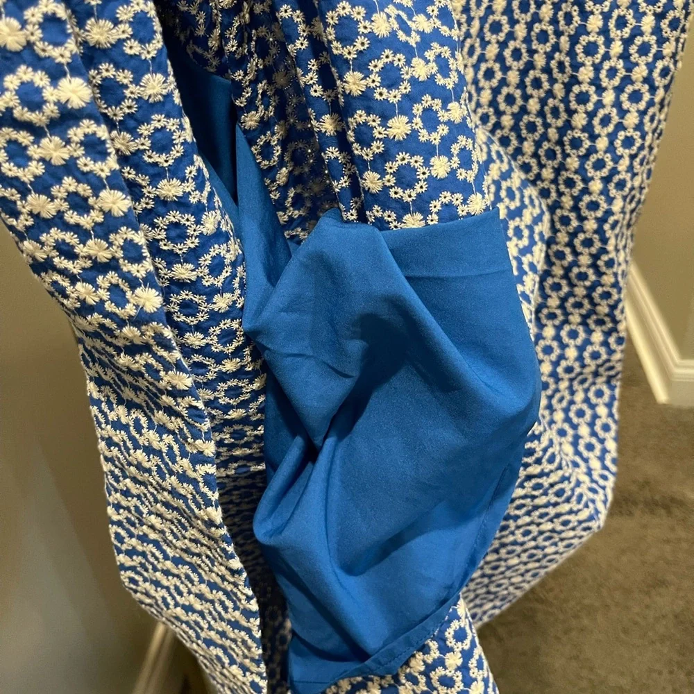 Pomander Place Blue and White Floral Dress M - Picture 7 of 12